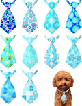 PET SHOW 10 Pack Winter Small Dog Ties Neckties for Doggies Cats Adjustable Neck Ties Girl Boy Pets Snowflake Costumes Puppy Grooming Accessories Holiday Party Gift Favor