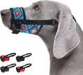 CollarDirect Dog Muzzle - Updated Design Adjustable Soft Breathable Tribal Nylon Dog Mouth Guard Cover for Small, Medium and Large Dogs, Anti Chewing, Barking & Biting (M, Pattern 3)