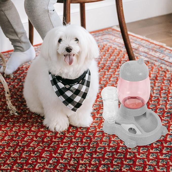 1pc Automatic Cat Water Dispenser and Food Bowl Creative Pet Feeder for Dogs and Cats Non- Design Easy to Smooth Edges Prevents Spills for Home Use