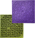 SodaPup Purple Bones & Green Jigsaw eMat Bundle – Durable Lick Mat Feeder Made in USA from Non-Toxic, Pet-Safe, Food Safe Rubber for Avoiding Overfeeding, Digestive Health, Calming, & More