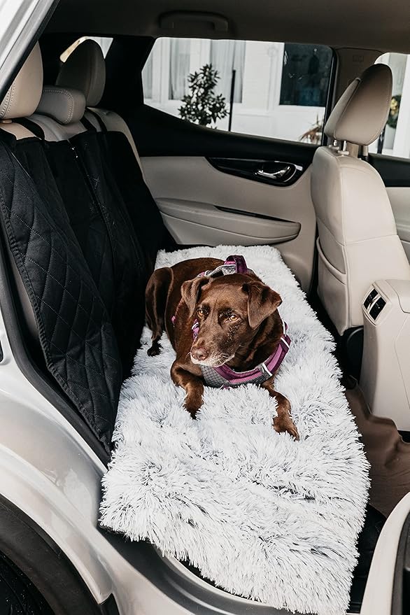 Luxurious Pet Car Travel Bed: Dog Car Seat Cover with Plush Top, PVC-Free Oxford Fabric Dog Car Seat, Car Seat Cover for Dogs, Car Seat Booster for Comfort, Back Seat Car Cover for Dogs and Pets