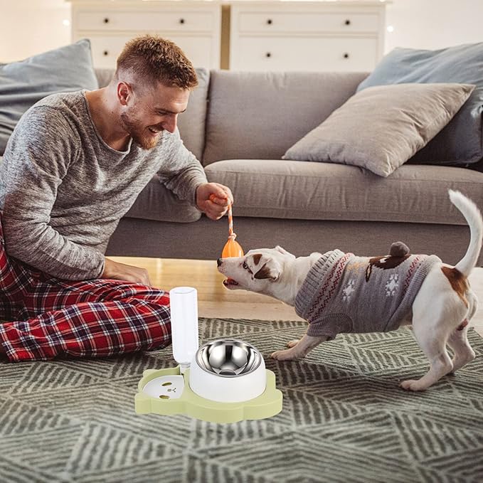 Stainless Steel Cat Feeder Automatic Water Container Pet Supplies Cat Dog Bowl Unique Design