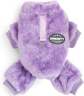 Dog Sweater Winter Warm Dog Pajamas for Small Dogs Fleece Thermal Soft Puppy Pjs Coat Stretchy Jumpsuit Doggie Pet Clothes Outfits Cat Apparel (Purple, X-Small)