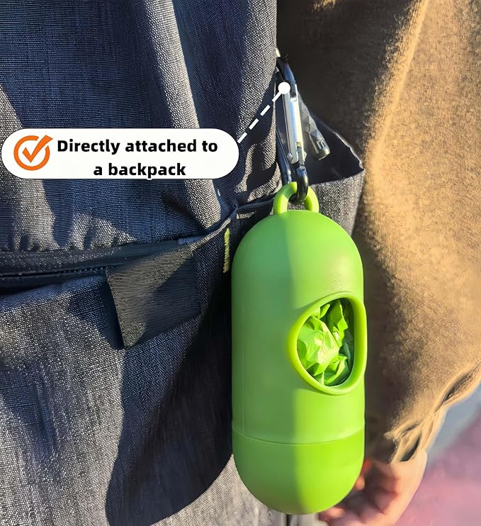 Biodegradable Lavender Scented Doggie Poop Bags - 4 Rolls (60 Counts) with Dispenser & Keychain, Leak-Proof Eco Friendly Waste Bags for Dogs