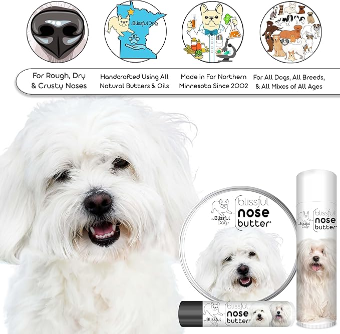 The Blissful Dog Coton De Tulear Unscented Nose Butter, 1-Ounce