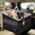Large Dog Car Seat with Detachable Fleece Cover Summer & Winter | Backseat | Dog Car Seats for 2-3 Small | Medium | Large Dogs | Mesh Windows | Storage Pockets | Travel