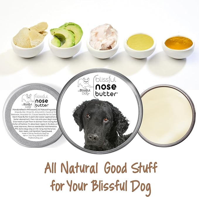 The Blissful Dog Curly-Coat Retriever Unscented Nose Butter, 2-Ounce