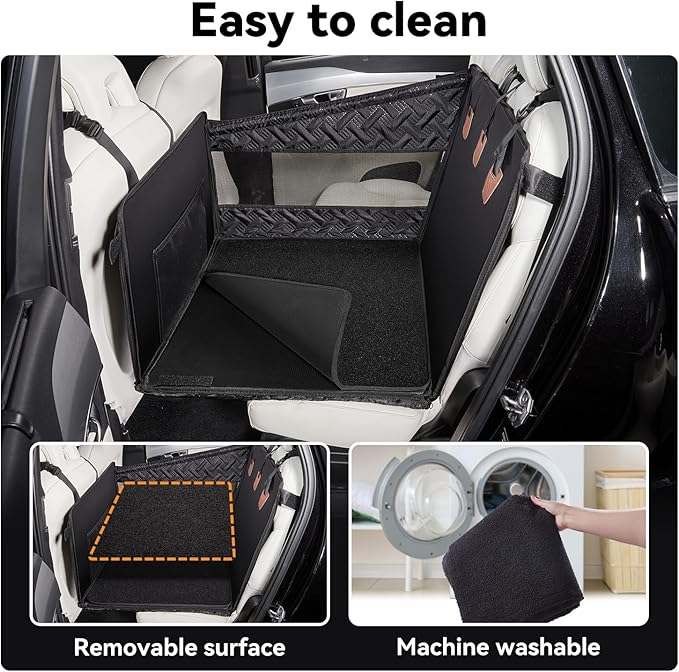 Dog Car Seats for Large Medium Dogs Car Seat Cover,Puppy Pet Carseats(Black, Large Dog)