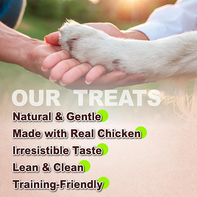 Afreschi Chicken Dog Treats, All Natural, Healthy & Easily Digestible, Grain-Free Puppy Chews, Low-Fat, Human Grade Training & Rewards Dog Snacks, Dipped Sticks, 24 oz Pack