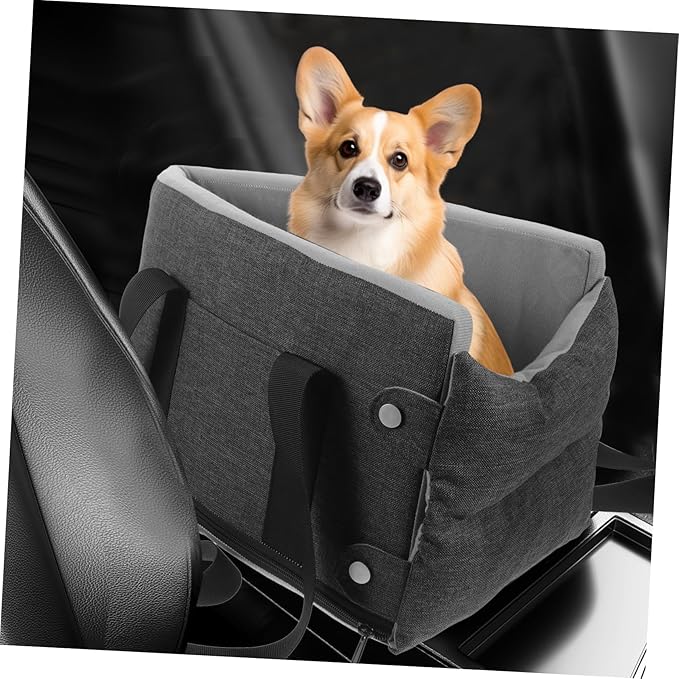 Portable Dog Car Seat for Pets Washable Console Seat Easy Installation Prevents Slipping Comfortable Design for Travel for Dogs and Cats
