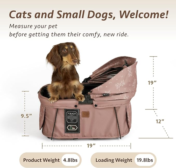 Sway2 Pet Car Seat and Carrier, 2-in-1 Booster Seat for Small Dogs and Cats