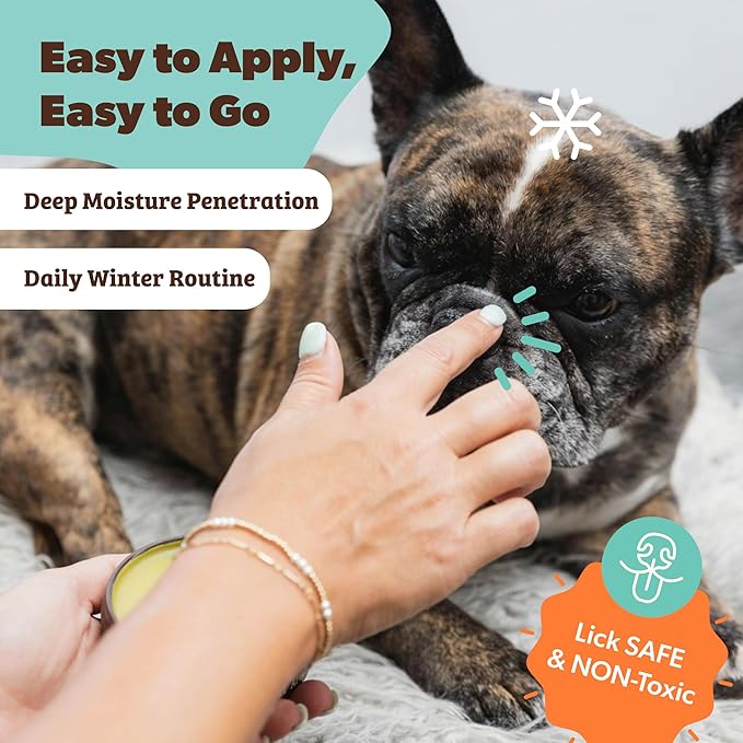 Natural Dog Company Snout Soother Balm – Dog Nose Balm for Dry Cracked Snouts, Moisturizing Winter Nose Care with Coconut Oil & Shea Butter, Lick Safe Dog Snout Balm for All Breeds, 2 oz Tin