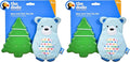 The Dodo Woodland Animals Stuffingless 2pc Dog Toy Set: Bear & Tree; No Plush Squeaky Bear Flattie Dog Toy + Rubber Tree Chew Toy; Durable Toys for Dogs (Pack of 2)