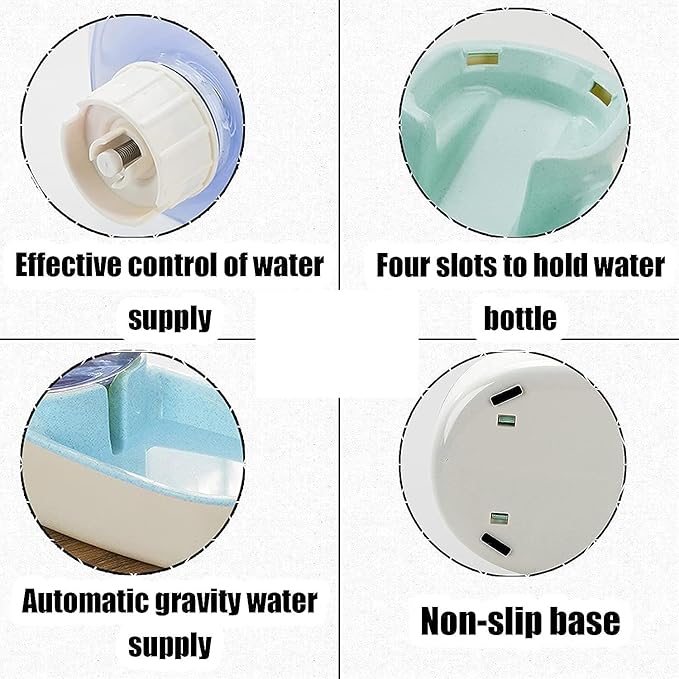 Pet Water Feeder, Pet Automatic Waterer, Plastic Water Dispenser For Dog & Cat, 3.8 Liters
