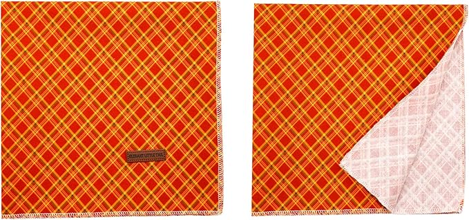 Elegant Little Tail Fall Dog Bandana - Halloween Bib Scarf for Girl Boy Dogs - Soft Washable Square Adjustable Kerchief for Small Medium Large Dogs