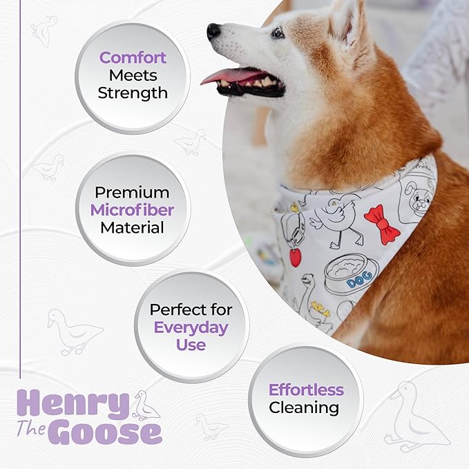 Customizable Dog Bandanas with 4 Fabric Markers - DIY Washable Scarf for Extra Small to Small Breeds Dogs & Puppies | Personalized Pet Handkerchief, Gift for Boys & Girls