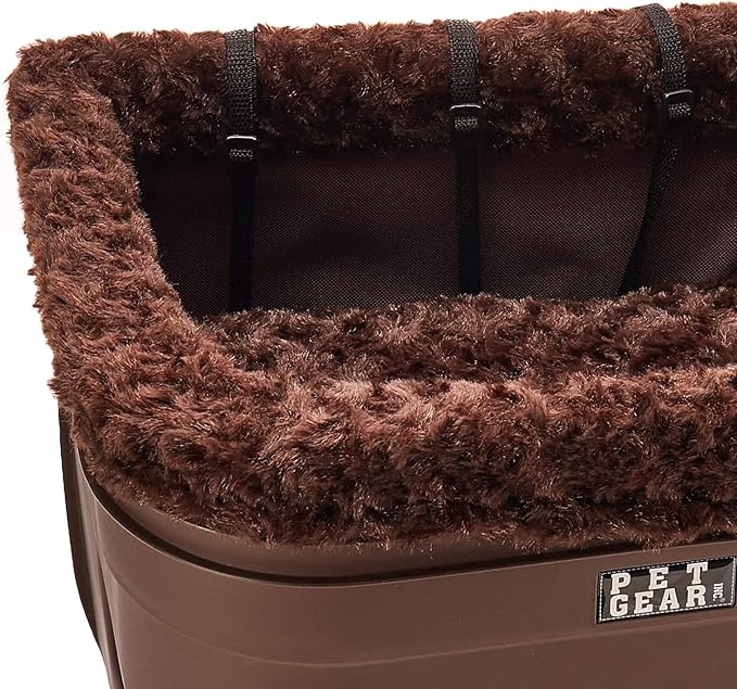 Pet Gear Booster Seat for Dogs/Cats, Removable Washable Comfort Pillow + Liner, Safety Tethers Included, Installs in Seconds, No Tools Required, 2 Colors