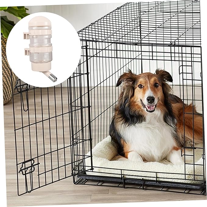 BESPORTBLE Automatic Pet Water Dispenser for Dogs and Cats Water Bottle with Stainless Steel Nozzle Easy to Install Pet Waterer for Cages and Travel