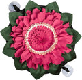Snuffle Mat for Dogs Cat Pet Treats Slow Feeding Mat Durable Interactive Puzzle Toys for Stress Relief, Encourages Natural Foraging Skills, Enrichment to Keep Dogs Busy Round 20Inch(Hot Pink)