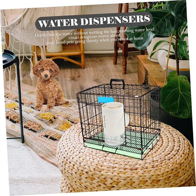 SUPVOX Hanging Pet Water Dispenser Automatic Gravity Feeder for Dogs and Cats Easy to Install and Dry Drinking Experience