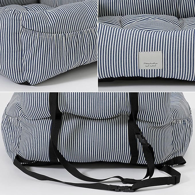 Dog Car Seat Pet Booster Seat Bed for Small Dogs, Puppy Booster Seat Dog Travel Car Carrier Bed with Clip-On Safety Leash and Storage Pocket for Cars/Suvs/Trucks