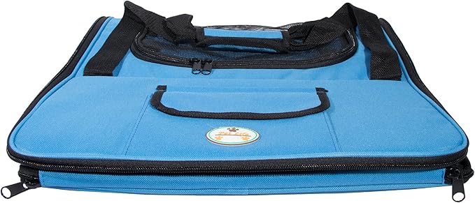 Pet Life ® 'Ultra-Lock' Collapsible Safety Travel Wire Folding Pet Carseat or Dog Car Seat Carrier with Side Pockets