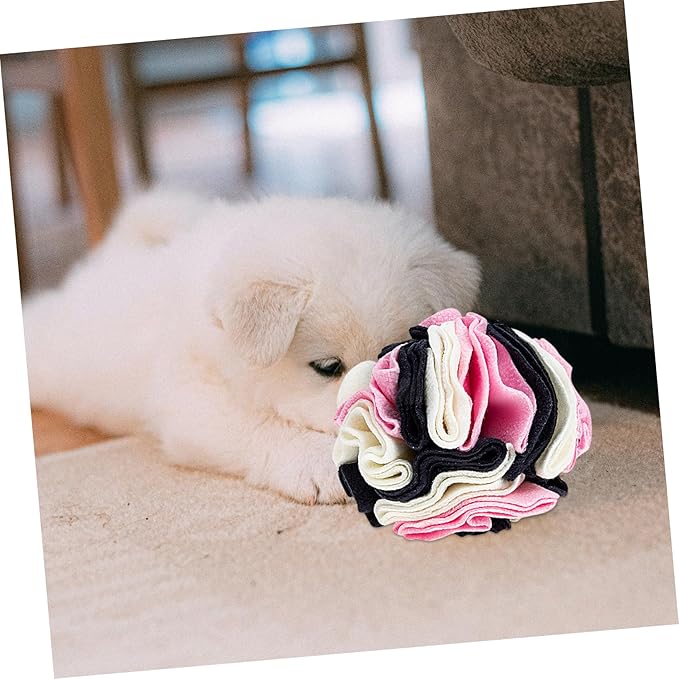 Pet Dog Sniff Training Toy Interactive Squeaky Ball Made of Polar Fleece for Dogs Toys