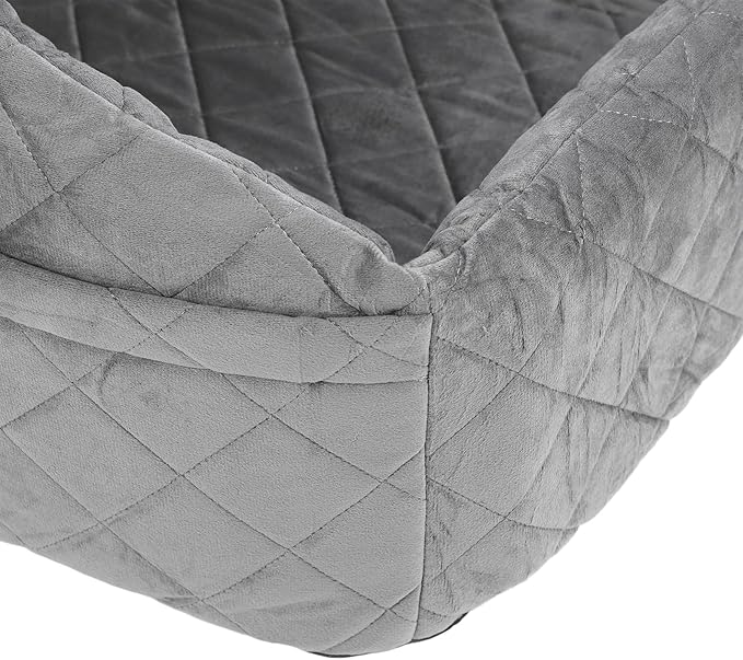 Zerone Dog Car Seat Safety Belt Storage Bag Comfortable MaterialDog Car Seat with Washable Detachable and Washable for Small Medium Dogs, Pets (Gray)