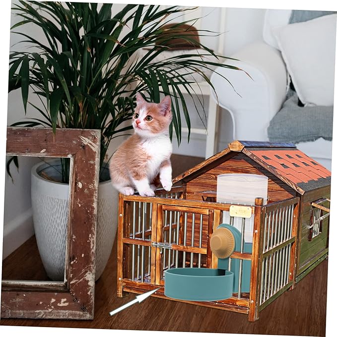 1Pc Automatic Pet Water Feeder Hanging Dog Cat Water Dispenser for Cages Durable Plastic Drinking Container Bottle Design for Easy Inspection for Busy Pet Owners