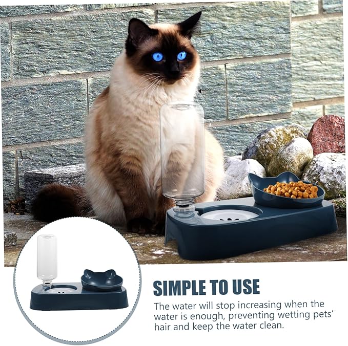 Automatic Pet Water Dispenser with Stable Base Detachable Design and Premium for Cats and Dogs Spill-Resistant Puppy Food and Water Bowl Easy to Clean