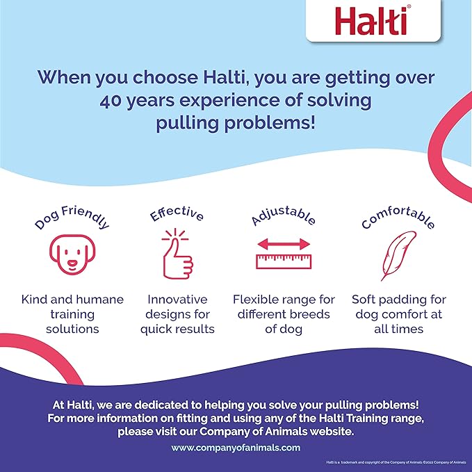 Halti Headcollar - Stop Your Dog Pulling on The Leash. Adjustable, Reflective and Lightweight, with Padded Nose Band. Dog Training Anti-Pull Collar for Medium Dogs (Size 2, Red)