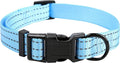 Mile High Life Dog Collar | Nylon Reflective Dog Collars | Light Weight Puppy Collars | Blue Dog Collars for Small Dogs (Solid Blue, X-Small)
