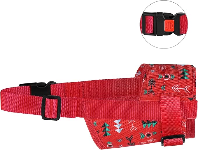 CollarDirect Dog Muzzle - Adjustable Soft Breathable Tribal Nylon Dog Mouth Guard Cover for Small, Medium and Large Dogs, Anti Chewing, Barking & Biting (Pattern 1; L/XL)