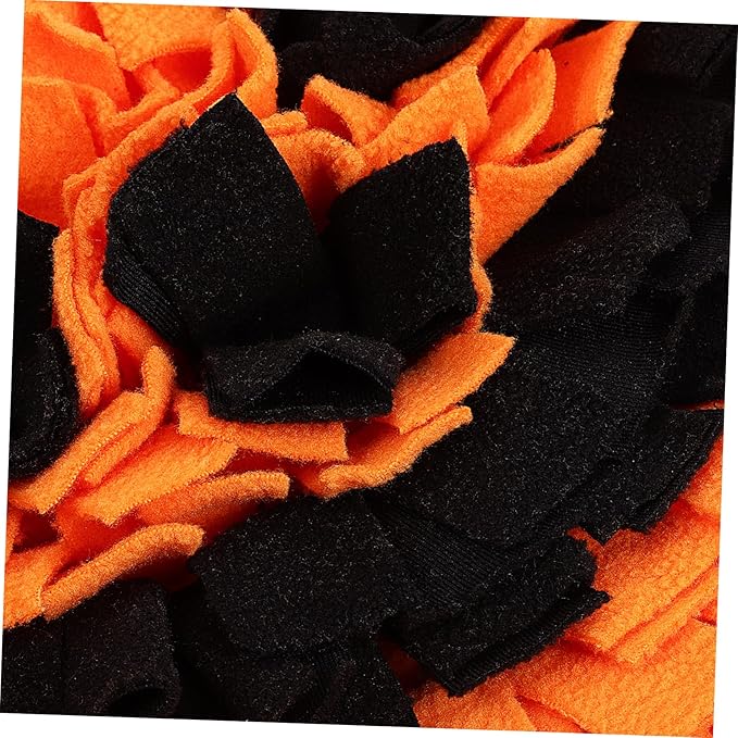 Pumpkin Snuffle Mat for Large Dogs Cute Pet Sniffing Pad to Encourage Natural Foraging Skills Reduces Odor Durable Polar Fleece Design