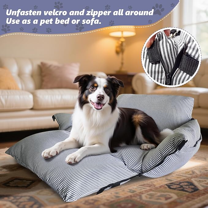 Dog Car Seat for Medium/Small Dogs,Pet Car Seat Travel Bed Detachable Washable Dog Booster Seats Under 30 lbs,Portable Cars Travel Carrier Bed with Storage Pockets and Dogs Safety Belt