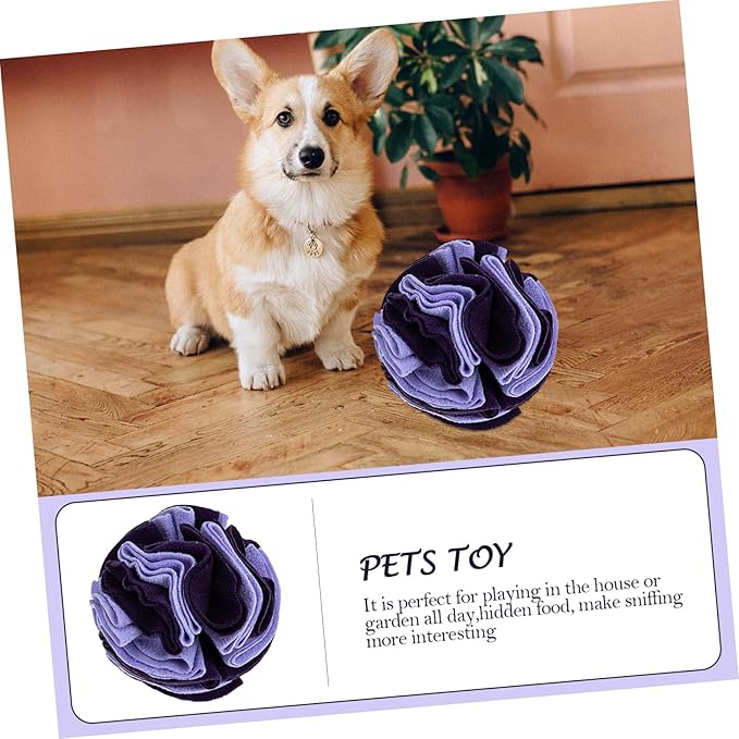 Pet Sniffing Balls Slow Feeder Interactive Chewing Ball for Dogs Snuffle for Puppies Enhances Smell Training Playtime for Breeds