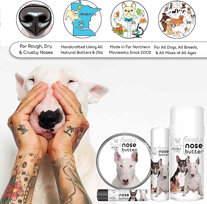 The Blissful Dog Bull Terrier Unscented Nose Butter, 4 oz