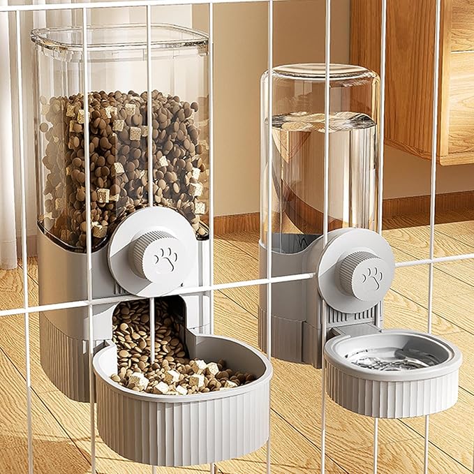 2PCS Pet Water Bowl Food Feeders Automatic Dog Feeding Water Dispenser Hangable Drinking Container for Automatic Feeders