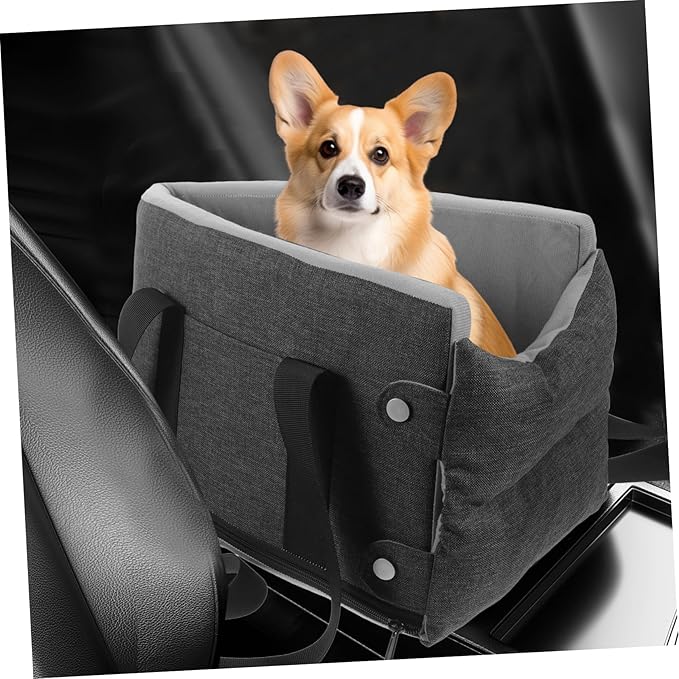 POPETPOP Portable Dog Car Seat Washable Pet Seat for Dogs and Cats and Tear-Resistant Material Fit for Outdoor to Clean and Install Season Comfort