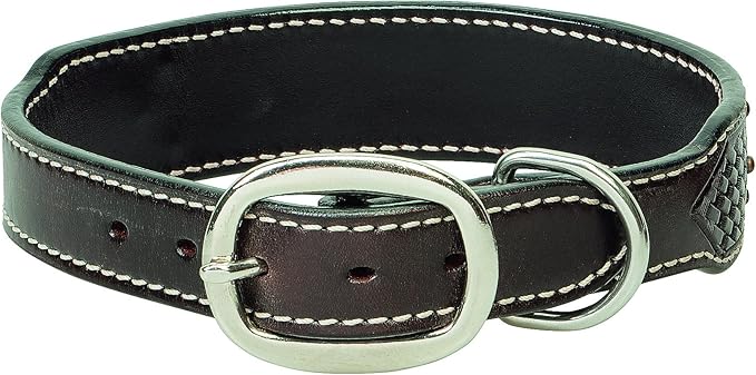 Weaver Leather Pet Beaded Basket Weave Dog Collar