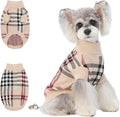 Small/Medium Dog Sweater, Warm Dog Winter Coat w/Sleeves, Comfortable High Neck & Leash Hole, Premium Dog Clothes for Schnauzer-Best for Holidays, Daily Walks M Apricot