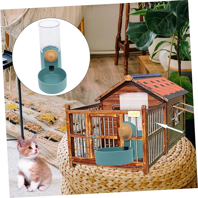 GALPADA 1Pc Hanging Pet Water Dispenser for Cats and Dogs Automatic Water Feeder with Capacity Cage Mounted Design Prevents Spills for Pets Like Hamsters and Rabbits