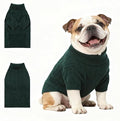Small/Medium Dog Sweater, Warm Dog Winter Coat w/Sleeves, Comfortable High Neck Premium Dog Clothes for Bulldog-Best for Holidays, Daily Walks L Green