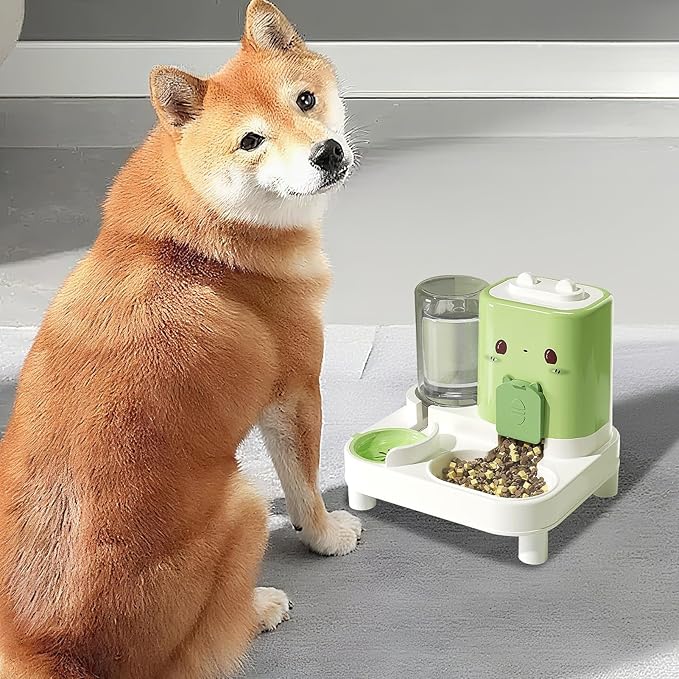 2 in 1 Dog Food Dispenser - Multifunctional Feeding Container with Water Bottle, Portable Food Storage | Detachable Waterer, Indoor and Outdoor Travel Accessory, Convenient Care Solution for D
