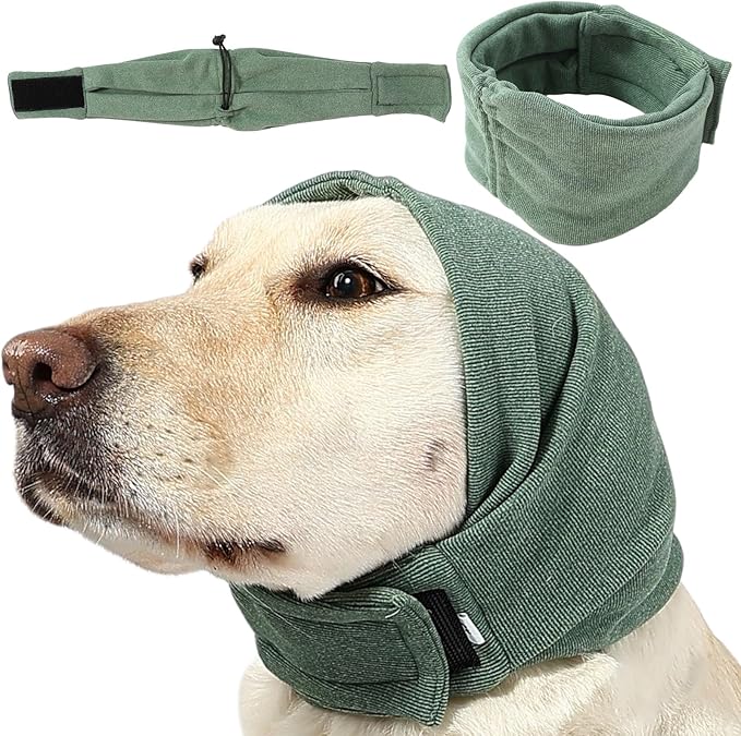 Dog Anxiety Relief Hoodie, Ear Covers for Bath, Thunderstorms, Warm Dog Ear Cover Hoodie