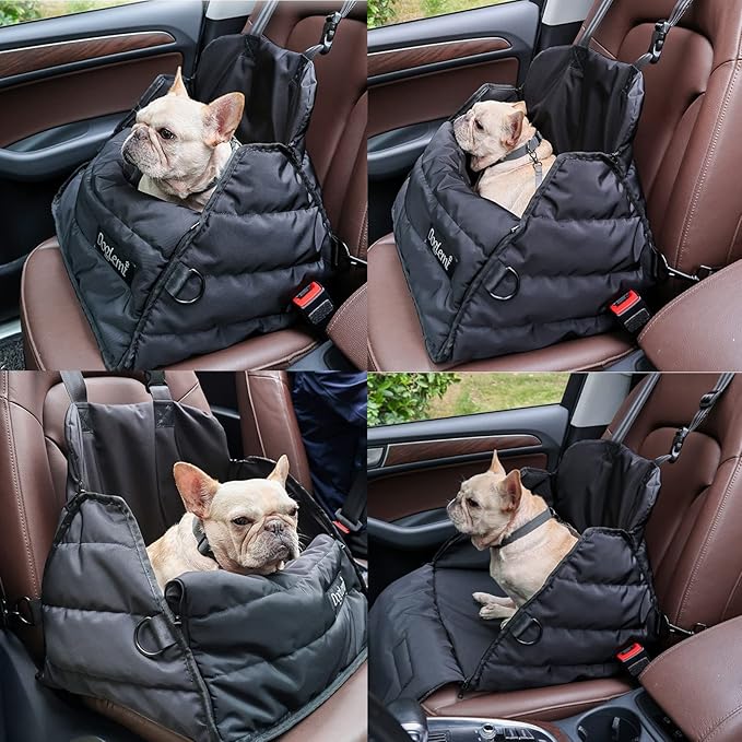 Car Seat Travel Bag Dog Car Seat for Dog Cat Puppy Small Animal Travel Cage Within 18 Lbs,Puppy Dog Booster Seats Carrier Bed,Perfect for Cars, Trucks and Suvs