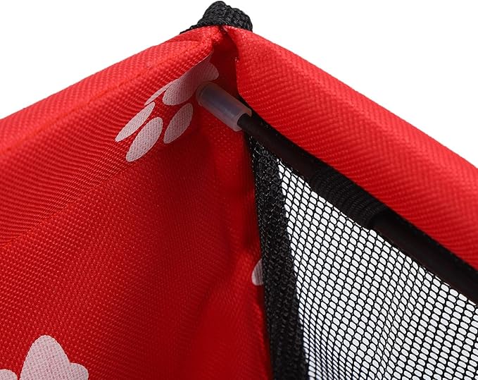 Small Dog Car Seats, Portable Puppy Dog Car Carrier, Folding Pet Car High Back Booster Seats with Adaptable Straps for Small Pets(44cm-Red)