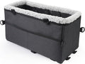 Center Console Dog Car Seat for Small Dogs Pets Under 20lbs with Additional Safety Belt Puppy Rope, Foldable&Washable Car Seats for Dogs with Pocket, Pet Cars Cushion, (Black 17 * 8 * 9inch)