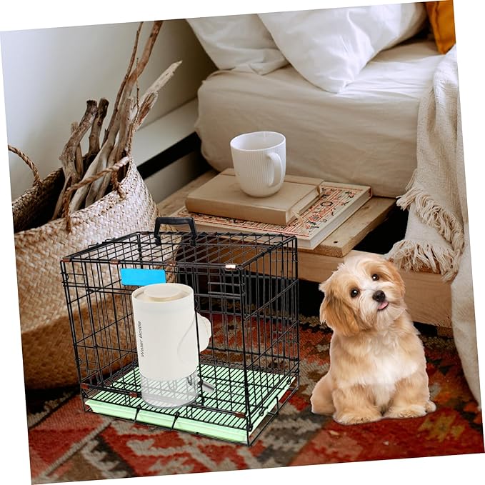 Kisangel Automatic Hanging Pet Dog Water Feeder Dispenser for Dogs and Cats Leak Design for Pet Cages and Homes