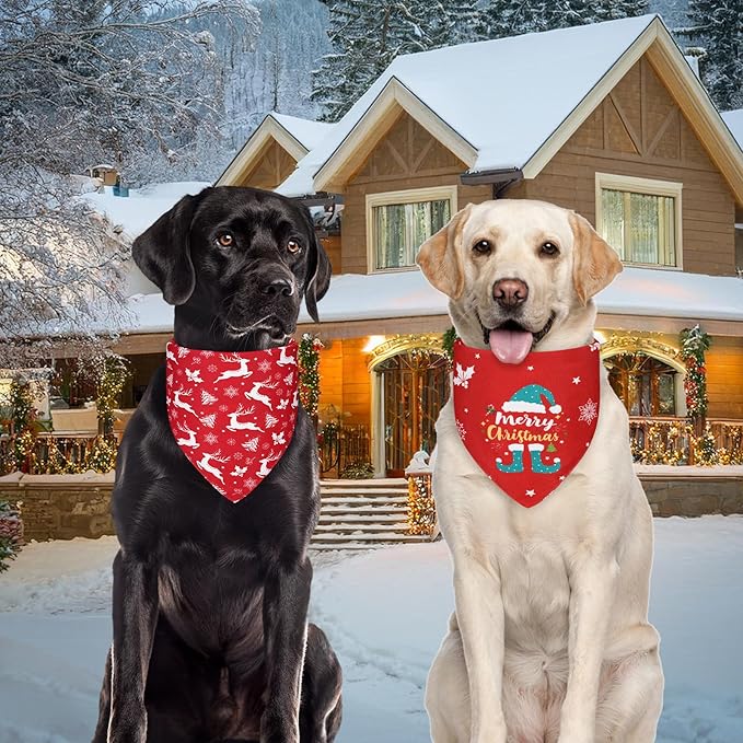 Halloween Dog Bandanas Thanksgiving and Christmas Scarf Small 3PCS, 6 Pattern Breed for Boy and Girl, Triangle Reversible Bibs for Puppy Pets